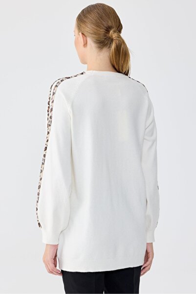 Mahal Crochet Knitwear Leopard Striped Knitwear Tunic