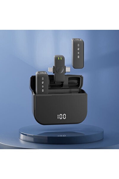 Smartio Set 2 Lavaliere profesionale cu carcasa de incarcare Fast Recharge, compatibila cu IOS si android