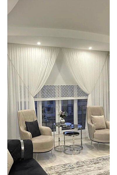 yağmur zebra 1/2,5 Нормальний стовп KraVuze Грецька тюлева штора - Двостулковий трос Аксесуари включені