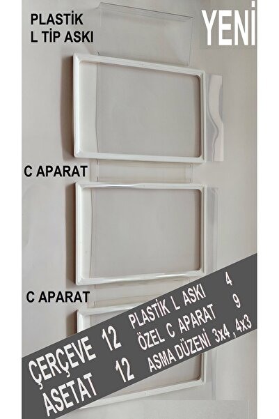 ETİKETLİK FİYATLIK ASKILI EMLAK VİTRİN ÇERÇEVE 12AD (8 RENK STOKTA)