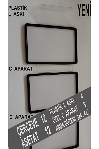 ETİKETLİK FİYATLIK ASKILI EMLAK VİTRİN ÇERÇEVE 12AD (8 FARKLI RENK STOKTA)