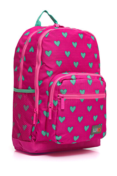 Wia Heart Patterned School Bag Set