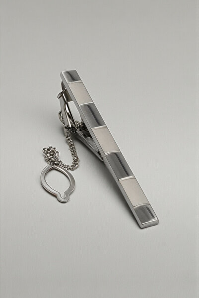 Milleniva Zincirli Damalı Kravat Iğnesi