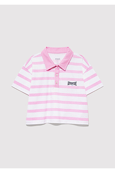 Mavi Adventure Printed Pink T-Shirt Loose Fit / Loose Relaxed Cut 7610264 -89905