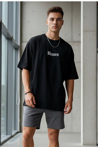 UNCİA OUTDOORS Βαμβακερό μπλουζάκι με μινιμαλιστικό σχέδιο και στάμπα, oversi...