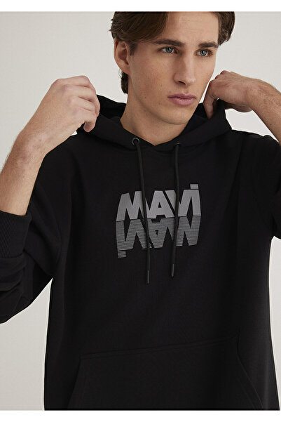 Mavi Černá mikina s potiskem loga0611317-900