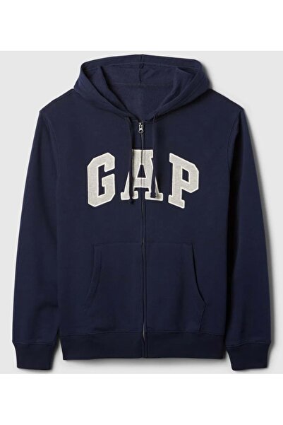 GAP V-Heritage Logo Fz 851516 Мъжка суитшърт с качулка и цип NAVY BLUE