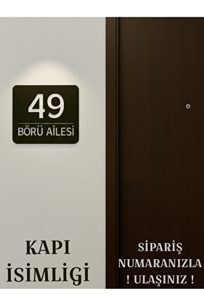 MD×JOA Kapı İsimligi Kapı Numarası Tabelası 𖠿 Kişiye Özel Kapı Numarası ve S...