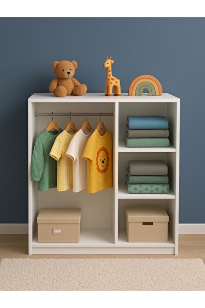yamandekorasyon Çocuk-bebek Elbise Dolabı Kapaksız Beyaz