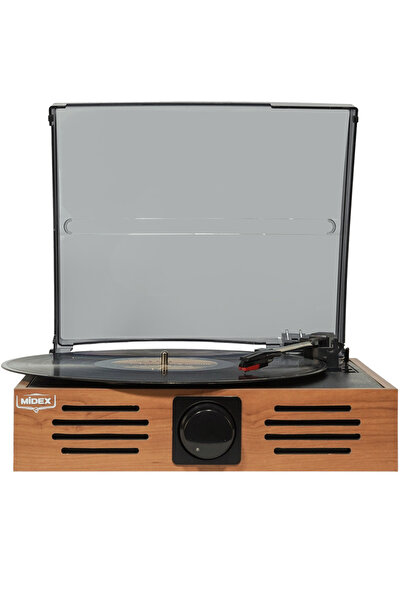 Midex Mtx-106or Nostaljik Retro Pikap Plak Çalar (BLUETOOTH AUX HOPARLÖRLÜ 3 DEVİR) I?ğne Dahil