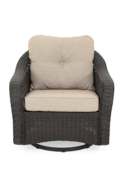 Maison Mex Fotoliu rotativ gradina/terasa CANNET L.90 l.91 H.85 maro/bej