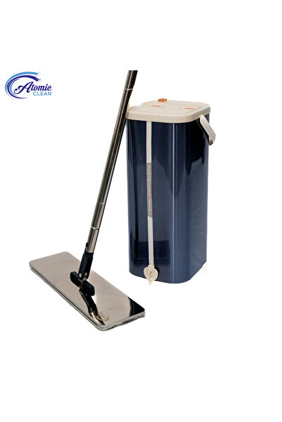 NO BRAND Stainless steel bucket set with flat mop, PB 36, Blue