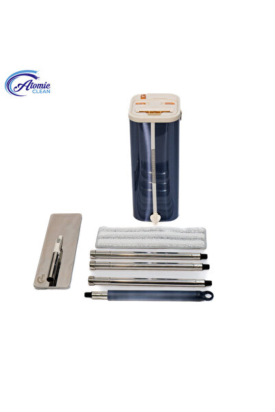 NO BRAND Stainless steel bucket set with flat mop, PB 36, Blue