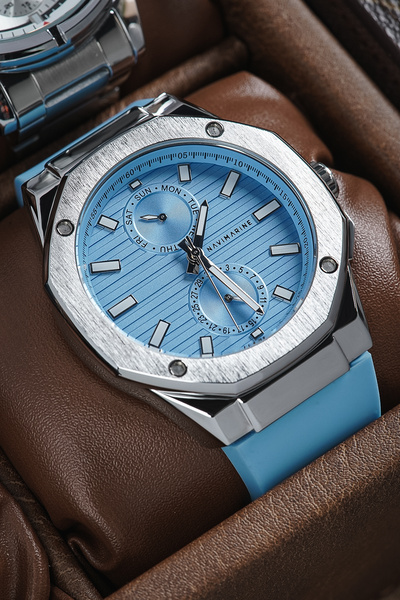 Navimarine Mavi Silikon Kordon Mavi Kadran Erkek Kol Saati NV10011-M