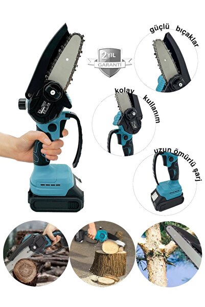 MoonTech Alman Teknoloji 256 Rpm 12 Ah Profesyonel Çift Akülü Şarjlı Dal Buda...