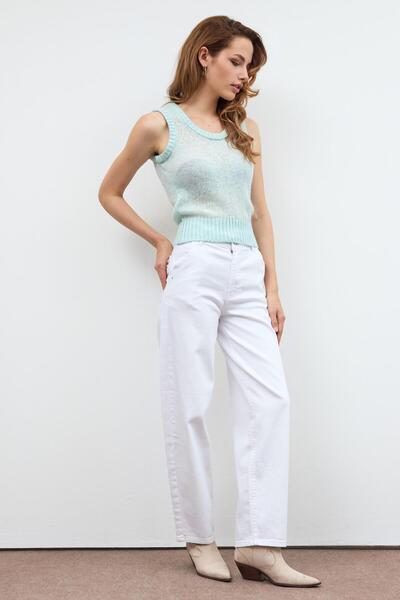 SHERIN М'ятний трикотажний светр Suveter