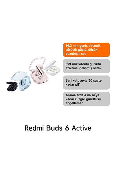 Xiaomi سماعات Redmi Buds 6 Active - أسود TWS
