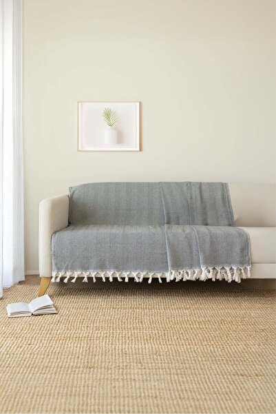 Koza Mix towel غطاء أريكة سرير أنثراسايت 180x210 سم غطاء مقعد (رمادي غامق)