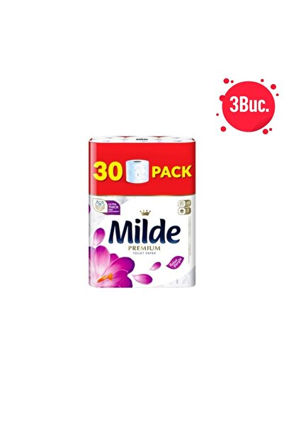 Milde SET 3 BUCATI-Hârtie igienică delicată X3-Milde, 30 role, 3 straturi, mo...