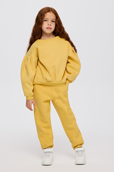 Panço Kız Çocuk Sarı Sweatshirt