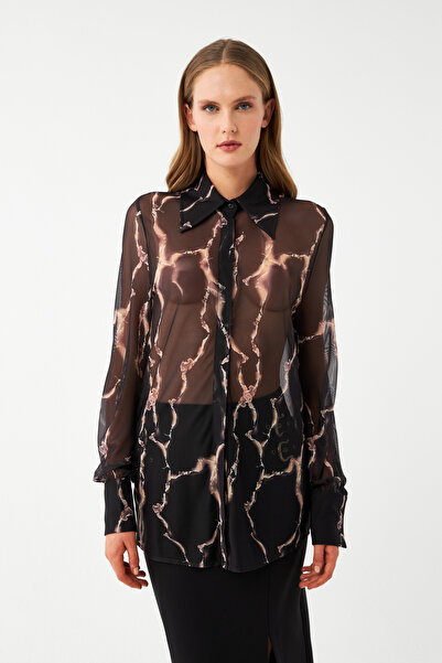 NAGRADA Transparan Şifon Kollu Bluz