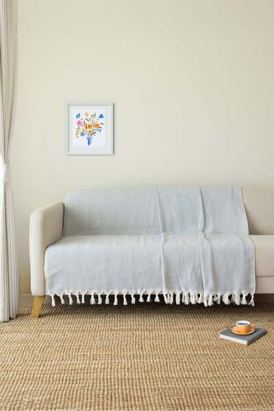 Koza Mix towel غطاء سرير أريكة رمادي 180x210 سم غطاء مقعد