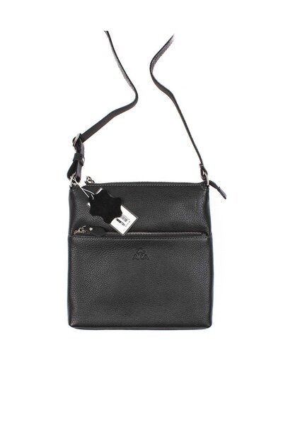 Aka Deri Deri Siyah Omuzdan Askılı Çanta 330 2