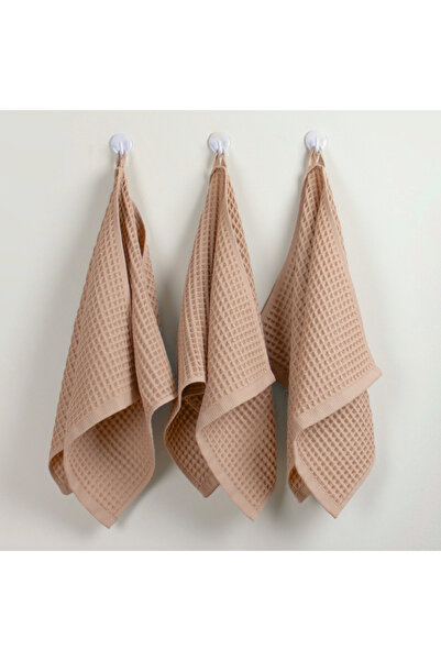 Püskül Tekstil Набір з 3 розкішних рушників для рук, вафельне плетіння, 100% бавовна, висока якість, швидковисихаючі рушники для рук