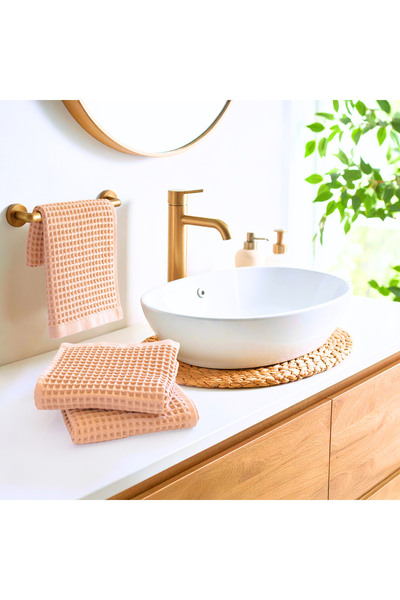 Püskül Tekstil Набір з 3 розкішних рушників для рук, вафельне плетіння, 100% бавовна, висока якість, швидковисихаючі рушники для рук