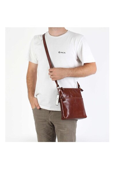 Aka Deri Leather Tan Shoulder Bag 330 63