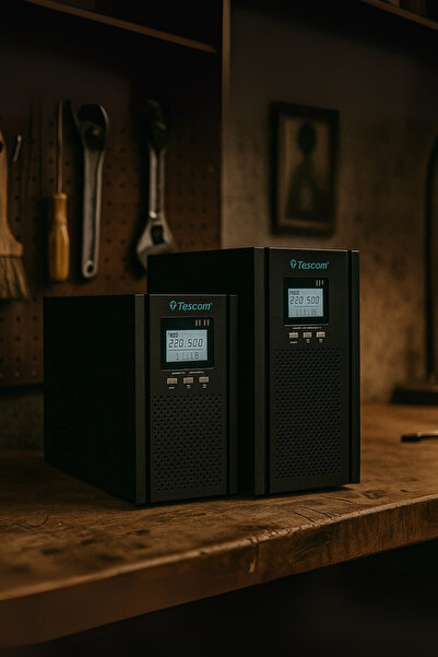 Genel Markalar TEOS+ 1KVA 2x12V 7AH Akülü 1F/1F ONLİNE LCD Ekranlı 4/8 DK UPS 900040339