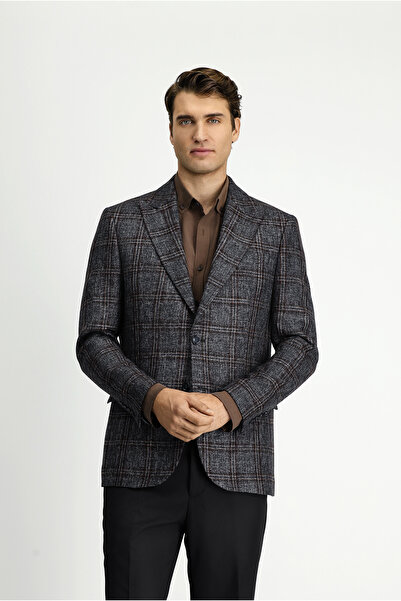 Kiğılı Regular Fit Wool Plaid Jacket