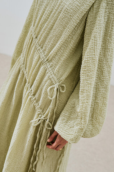 Manuka ΦΟΡΕΜΑ ΜΕ ΣΤΡΑΓΓΙΣΜΕΝΟ ΣΤΡΑΓΓΙΣΜΕΝΟ ΠΡΑΣΙΝΟ