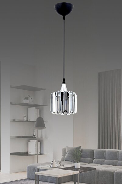 ESSLİGHT Ezgi Tekli Sarkıt Avize Kristal Taşlı Modern Dekoratif Aydınlatma