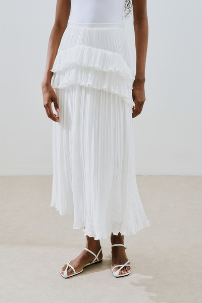 Manuka Mi̇la Pi̇celi̇ Fold Skirt Ecru