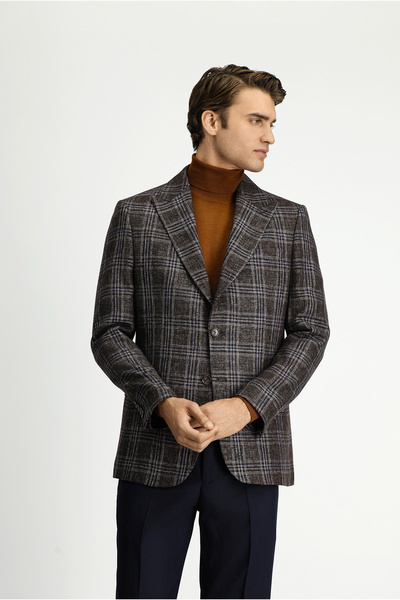 Kiğılı سترة صوفية منقوشة بقصة عادية