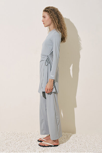 Manuka GENİŞ UZUN PAÇA MAYO PANTOLON MAVİ