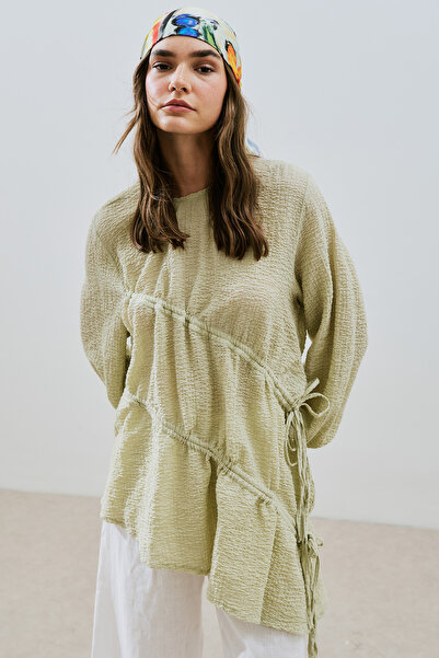 Manuka Tie-Dye Textured Tunic Green