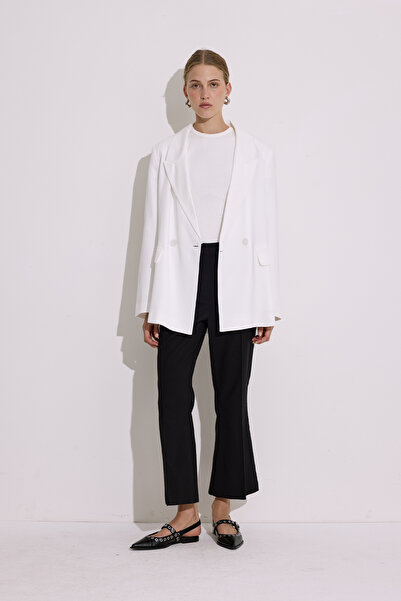 Manuka Natural fabric blazer jacket ecru