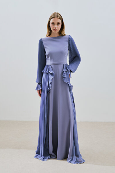 Manuka Layered Pleated Dress Lila