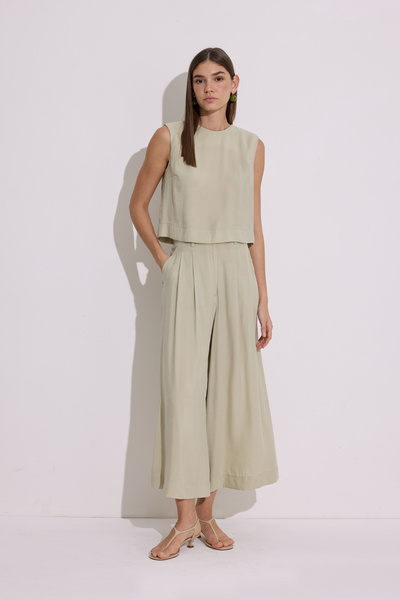 Manuka Modal Pleated Wide Pants Çağla