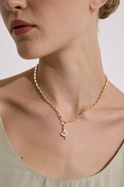 Manuka Zircon stone balerina necklace standard