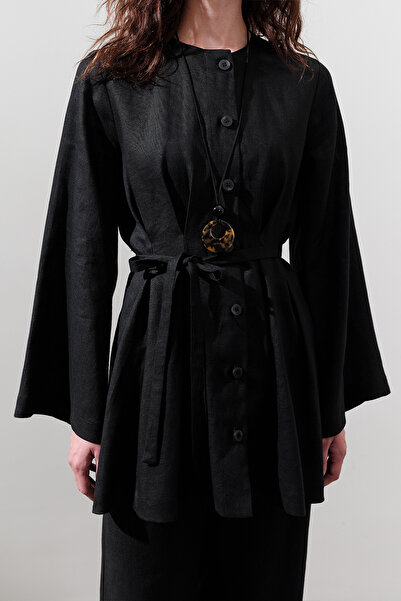 Manuka Linen Pencil Tunic Black