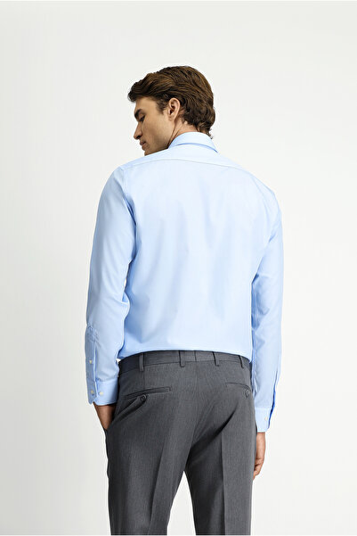 Kiğılı Μακρυμάνικο Slim Fit Slim Fit Βαμβακερό πουκάμισο χωρίς σίδερο