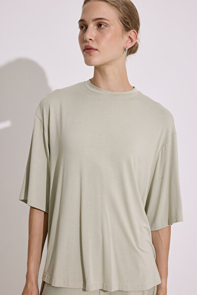 Manuka Dropped Shoulder Short Sleeve Blouse Pastel Green