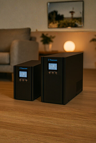 TESCOM TEOS+ 103 3kVA Online UPS – 6x12V 7Ah Akü, Kesintisiz Güç Kaynağı