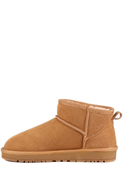 stato - Tan Genuine Suede Leather Women's Boots 25Y-1019