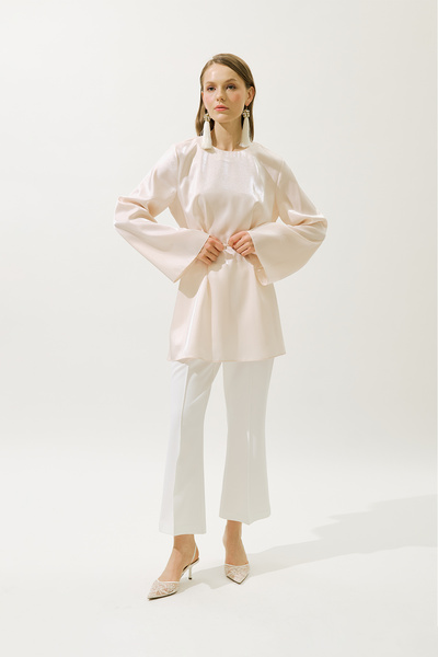 Manuka Hana Organza Bluz İnci̇