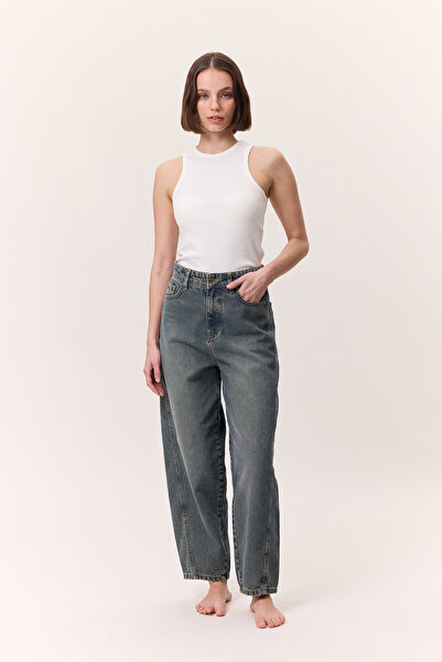 Manuka BOL BAGGY FIT JEAN GRİ MAVİ