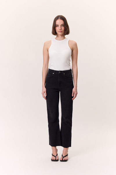 Manuka High Waist Flare Leg Jeans Black